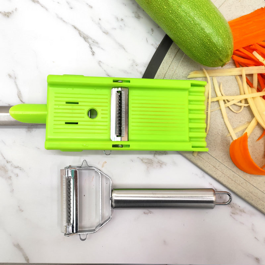 Multifunctional Dual-Blade Peeler + Cutting Board