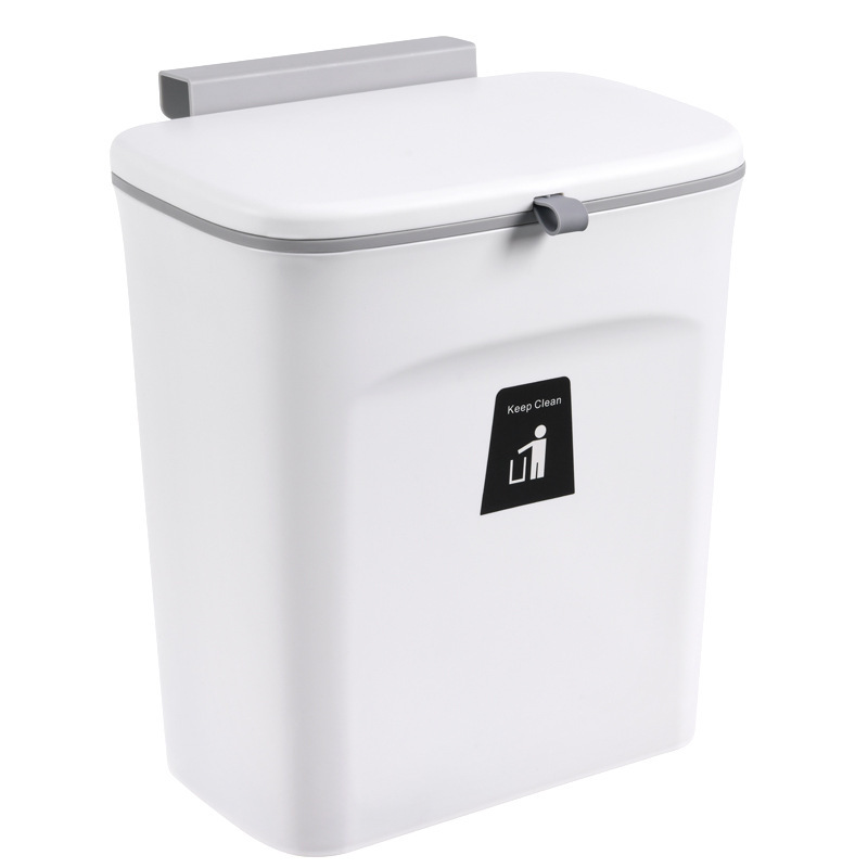 Wall-Mounted Double-Layer Flip-Top Trash Can