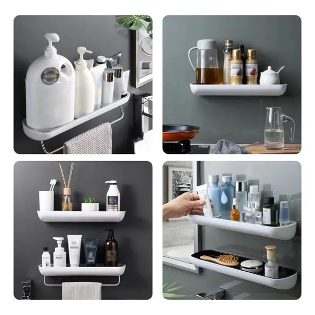 Bathroom and Kitchen Storage Racks - No Drilling Required